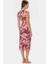 Şık Bodycon V Yaka Örme Midi Elbise Polyester Elastan Kumaştan Gündüz ve Gece Rahat Kullanım 3