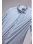 Slim Fit Dar Kesim Polo Yaka Çizgili Uzun Kollu Gömlek D4563AX24AU 7