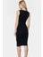 Esnek Örme Kalem Elbise Havuz Yaka Midi Boy Yazlık Şık Profesyonel Görünüm Konforlu Kesim 4