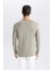 Relax Fit Bisiklet Yaka Basic Düz Triko Kazak D3278AX24WN 6