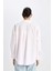 Oversize Geniş Kalıp Basic Düz Oxford Uzun Kollu Gömlek C4597AX24AU 6