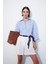 Oversize Geniş Kalıp Basic Düz Oxford Uzun Kollu Gömlek C4597AX24AU 9