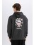 Keith Haring Boxy Fit Kapüşonlu Sırt Baskılı Sweatshirt C6520AX24AU 7