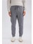 Relax Fit Kalın Jogger Eşofman Altı Basic Düz Beli Bağcıklı Lastikli Paça Cepli U7438AZ24AU 1