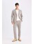 Gabardin Pantolon Tailored Regular Fit Normal Kesim Cepli Düz Paça A8102AX24AU 2