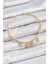 Bfs Pirinç Zirkon Taşlı Pembe Kalp Model Gold Renk Charm Bileklik 1