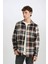Regular Fit Kareli Oduncu Flanel Uzun Kollu Gömlek S9275AZ24AU 6