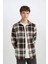 Regular Fit Kareli Oduncu Flanel Uzun Kollu Gömlek S9275AZ24AU 7
