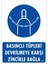 Basınçlı Tüpleri Devrilmeye Karşı Zincirle Uyarı Levhası 25X35 Kod: 701 1