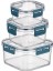 Bfs 3'lü Pratik Silikon Contalı Sızdırmaz Kapaklı Sağlam Istiflenebilir Saklama Kapları 1