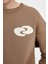 Erkek Çocuk Oversize Geniş Kalıp Bisiklet Yaka Baskılı Sweatshirt D3968A824WN 8