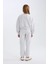 Kız Çocuk 2'li Takım Baskılı Sweatshirt Üst Beli Lastikli Jogger Eşofman Altı D4867A824WN 6