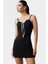 Bodycon Mini Örme Elbise Kolsuz Fiyonklu Polyester Kumaş Rahat Kullanım Mükemmel Uyum 2