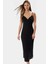 Yazlık Çiçekli Maxi Elbise V Yaka Dantel Detay Örme Kumaş Rahat ve Şık Modern Stil 2