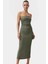 Yazlık Midi Elbise Kolsuz Bodycon Polyester Örme Kumaş Uzun Ömürlü Şık Görünüm 1