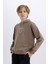 Erkek Çocuk Oversize Geniş Kalıp Baskılı Kapüşonlu Sweatshirt D5344A824WN 6