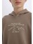 Erkek Çocuk Oversize Geniş Kalıp Baskılı Kapüşonlu Sweatshirt D5344A824WN 8