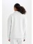 Fit Oversize Geniş Kalıp Fermuarlı Dik Yaka Skuba Dalgıç Kumaş Sporcu Basic Düz Sweatshirt C9404AX24AU 9