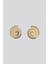 Gold Renk Dokulu Spiral Küpe 1