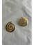 Gold Renk Dokulu Spiral Küpe 3
