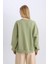 Coool Oversize Geniş Kalıp Bisiklet Yaka Baskılı Kalın Sweatshirt D5384AX24AU 6