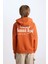 Erkek Çocuk Kapüşonlu Sırt Baskılı Nakışlı Sweatshirt D3056A824WN 8
