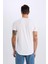 Long Muscle Fit Bisiklet Yaka Basic Düz Kısa Kollu Beyaz Tişört N2104AZ25SP 6