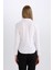 Regular Fit Bengalin Dokuma Uzun Kollu Basic Düz Beyaz Gömlek I5278AZ24AU 6
