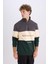 Relax Fit Dik Yaka Fermuarlı Baskılı Kalın Sweatshirt D2562AX24AU 7