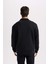 Relax Fit Fermuarlı Dik Yaka Baskılı Kalın Sweatshirt D2164AX24AU 6