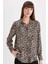 Regular Fit Leopar Desenli Uzun Kollu Gömlek I8266AZ24AU 1