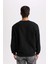 Regular Fit Bisiklet Yaka Jakarlı Basic Düz Sweatshirt D5391AX24AU 6