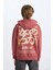 Erkek Çocuk Oversize Geniş Kalıp Sırt Baskılı Kapüşonlu Sweatshirt D5679A824WN 7
