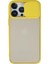 iPhone 13 Pro Max Kılıf Palm Buzlu Kamera Sürgülü Silikon - Sarı - TKNAL9827-3019 1