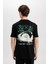 %100 Pamuk Rick and Morty Regular Fit Bisiklet Yaka Sırt Baskılı Kısa Kollu Tişört D5467AX25SP 7