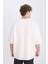 Loose Fit Bisiklet Yaka Kısa Kollu Ağır Kumaş Tişört C0147AX25SP 6