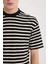 Boxy Fit Bisiklet Yaka Çizgili Kısa Kollu Ağır Kumaş Tişört B5910AX25SP 7