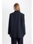 Oversize Geniş Kalıp Ceket Yaka Düğmeli Basic Düz Blazer Ceket D4418AX24AU 9