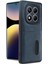 Xiaomi Redmi Note 14 Pro 4g Kılıf Sara Kartvizitli Deri Kılıf - Lacivert - TKNAL5601-8420 2