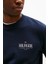 Erkek Regular Fit Baskı Logolu Pamuklu Sweatshirt - Lacivert 4