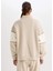 Fit NBA Brooklyn Nets Oversize Geniş Kalıp Dik Yaka Fermuarlı Kalın Sweatshirt D2428AX24AU 6