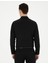 Siyah Slim Fit Armürlü Uzun Kollu Gömlek 5