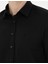 Siyah Slim Fit Armürlü Uzun Kollu Gömlek 6