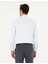 Açık Mavi Slim Fit Armürlü Uzun Kollu Gömlek 5