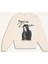 Kız Çocuk Oversize Geniş Kalıp Bisiklet Yaka Baskılı Sweatshirt D5452A824WN 7