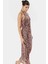 Maxi Leopar Desenli Bodycon Elbise 95% Polyester Astarlı Boyundan Bağlamalı Şık Görünüm 2