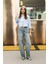 Coool Oversize Geniş Kalıp Basic Düz Cepli Oxford Uzun Kollu Crop Gömlek D4031AX24AU 7