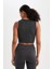 Fit Crop Bisiklet Yaka Modal Sporcu Basic Düz Atlet D6038AX24AU 6