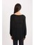 Regular Fit Bisiklet Yaka Basic Düz Siyah Triko Kazak D6281AX25SP 7