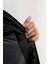 Su İtici Slim Fit Suni Deri Mont Dar Kesim Dik Yaka Fermuarlı Cepli B3568AX25SP 8